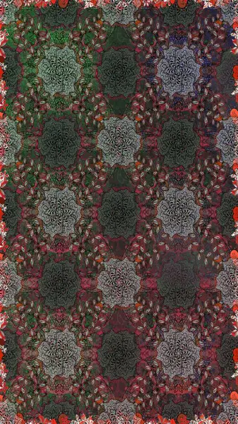 Tropik, dikişsiz çiçek deseni. Gri ve kahverengi renkli çiçekler. Raster illüstrasyonu.