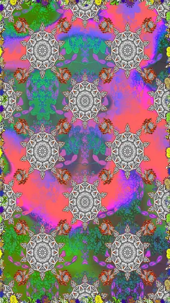 Gri renkli çiçekler. Hediye ambalaj kağıdı, tebrik kartları, posterler ve pankart tasarımı. Raster düz çiçekleri pürüzsüz desen.