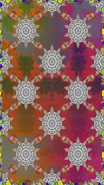 Çiçeğin suluboya çizimlerinin mükemmel deseni. Suluboya desensiz çiçek buketi. Ton halinde. Dekorasyon ve tasarım için güzel bir desen. Moda yazdırma.