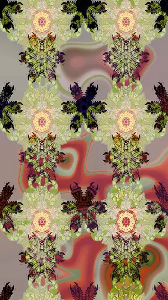 Eskiz arkaplan modeli. Suluboya, elle çizilmiş. Vadinin çiçekleri tarafsız ve gri renklerde. Raster - stok.