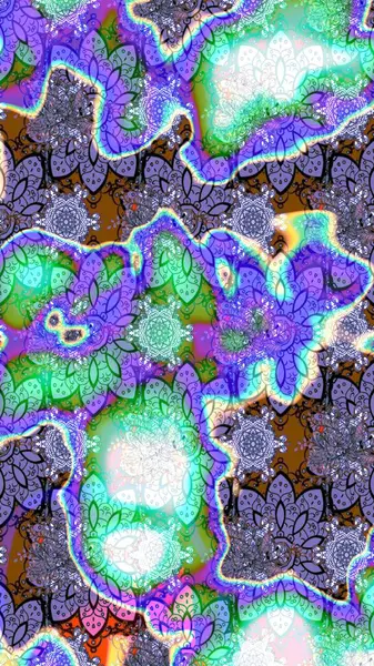 Bahar çiçekleriyle güzel bir çiçek deseni çizmişsin. Raster illüstrasyonu. Güzel kumaş deseni.