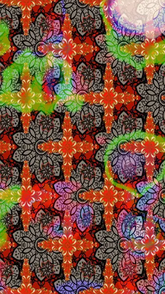 Kahverengi renkli çiçekler. Düz Çiçek Elementleri Tasarımı. Raster illüstrasyonundaki çiçek desenli çizim. Renkli Yaz Teması çizim şablonu.