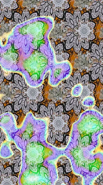 Tekstil veya kitap kapakları, imalat, duvar kağıtları, baskı, hediye paketi ve yapıştırma kitabı için çiçek eskizi geçmişi. Raster illüstrasyonu. Küçük ölçekli çiçeklerdeki basit sevimli desen.