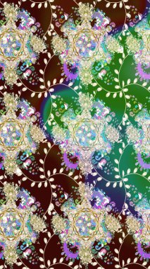 Suluboya çizim kalıbı. Çiçek izi. Suluboya tarzında kahverengi renkte çiçekler.