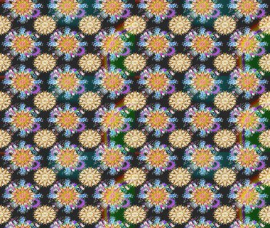 Küçük çiçekteki sevimli çiçek deseni. Kusursuz. Raster illüstrasyonu.