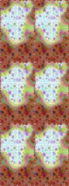 Raster Henna tarzı. Etnik Mandala havlusu. Tebrik kartı geçmişi, boyama kitabı, arkaplan ve tekstil için kullanılabilir. Sınır Kızılderili çiçekli paisley patten. Kusursuz süs izi..