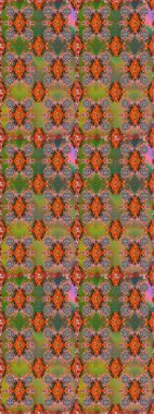 Küçük çiçekteki sevimli çiçek deseni. Kahverengi ve yeşil renkte çiçekler.