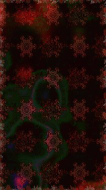 Siyah ve kahverengi renklerde. Çiçekli güzel suluboya desen. Raster illüstrasyonu.