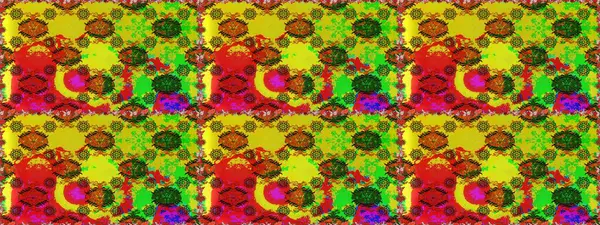 Renkli Bahar Temalı Kusursuz Arkaplan. Düz Çiçek Elementleri Tasarımı. Raster..