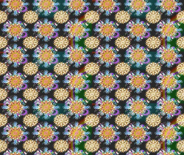 Küçük çiçekteki sevimli çiçek deseni. Kusursuz. Raster illüstrasyonu.