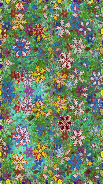 Çiçekler suluboya seamless modeli. Raster şık kumaş deseni.