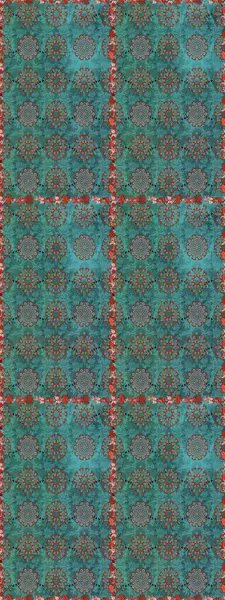 Raster illüstrasyonu. Yumuşak, yaz çiçekleri mavi ve yeşil renklerde. Raster çiçek desenli ve çiçekli..