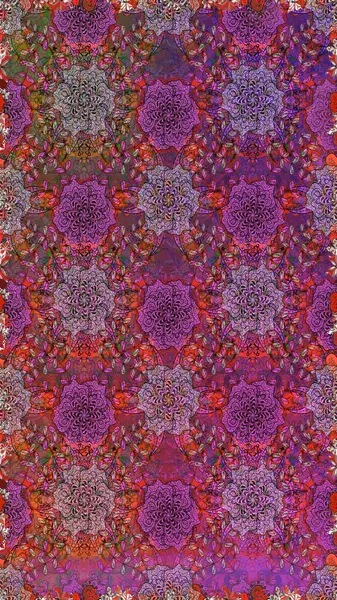 Suluboya kusursuz desen. Dekorasyon ve tasarım için güzel bir desen. Çiçeğin suluboya çizimlerinin mükemmel deseni. Moda baskısı. Eski.