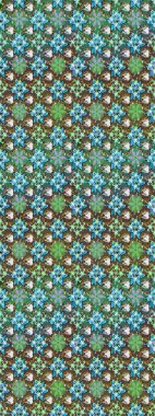 Düz Çiçek Elementleri Tasarımı. Çiçek desenli çizim. Güzel kumaş deseni. Renkli Bahar Teması eskiz kalıbı. Asya tekstil tarzında. Raster illüstrasyonu.