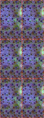 Çiçek ve yapraklı çiçek deseni. Küçük çiçekli şirin bir desen. Raster illüstrasyonu.