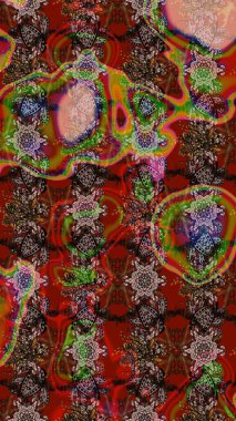 Düz Çiçek Elementleri Tasarımı. Renkli Bahar Teması eskiz kalıbı. Raster..