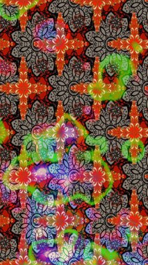 Raster düz çiçek çizim deseni. Kahverengi renkli çiçekler. Tasarım hediye paketi, tebrik kartları, posterler ve afiş tasarımı.