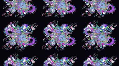 Renkli Bahar Teması eskiz kalıbı. Düz Çiçek Elementleri Tasarımı. Raster güzel kumaş deseni çiziyor. Çiçek deseni.