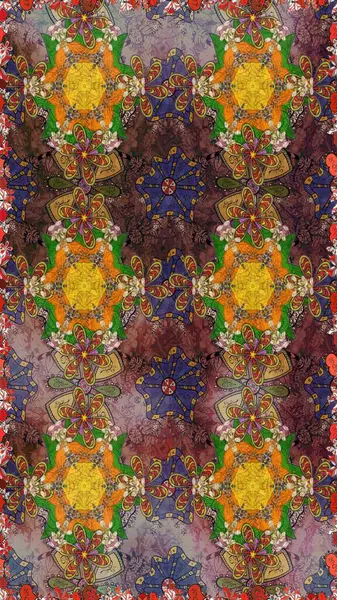 Vadinin çiçekleri kahverengi ve gri renklerde. Eskiz arkaplan modeli. Raster - stok. Suluboya, elle çizilmiş.