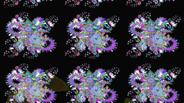 Siyah renkli çiçekler. Renkli Bahar temalı eskiz kalıbı. Düz Çiçek Elementleri Tasarım Raster illüstrasyonu. Çiçekli çiçek deseni, suluboya..