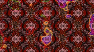 Şirin çiçek elementleri. Kahverengi renkli çiçekler. Raster illüstrasyonu. Çizim.