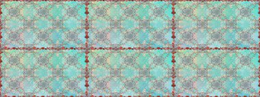 Mavi renkli çiçekler. El çizimi çiçekli, soyut, pürüzsüz desen. Raster illüstrasyonu.