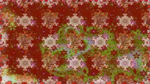 Şatafatlı bahar bahçesi dokusu. Çiçek deseni. Raster illüstrasyonu. Çiçeksiz arkaplan.