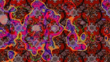 Çiçekli karalama şeklinde Raster çiçek deseni. Nazikçe, güzel çiçek arkaplanı. Kırmızı renkte çiçekler.