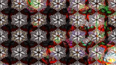 Çiçekli, yapraklı, çiçek desenli eskiz. El çizimi. Raster illüstrasyonu.