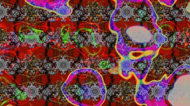 Kızılderili desenli desenli desenli şal deseni. Etnik Mandala süsü. Raster Henna dövme stili. Tekstil, tebrik kartı, boyama kitabı, telefon kılıfı baskısı için kullanılabilir.