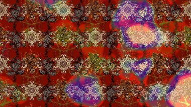 Eski usul küçük çiçekli şirin bir eskiz deseni. Moda arka planında parlak buketler. Kumaş, duvar kağıdı ve kağıt üzerine baskı yapmak için gelişen arka plan. Raster illüstrasyonu.