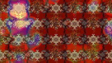 Eskiz modeli etnik tasarım. Çiçekleri, deniz kabukları, mandalaları ve suluboya efektleriyle donanma geçmişi. Yatak çarşafları, ceket, paket tasarımı, kumaş ve moda kavramları için tekstil baskısı.