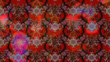 Parlak çiçekli kolaj çiçekleri kahverengi. Çiçekli zambakların eskiz geçmişi. Çiçek tasarımı için inanılmaz kolaj cennet tarzı..