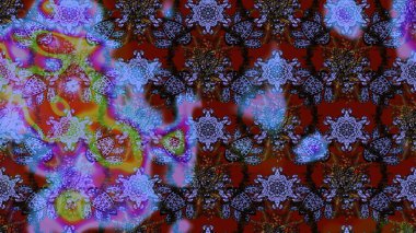 Eski usul küçük çiçekli şirin bir eskiz deseni. Moda arka planında parlak buketler. Kumaş, duvar kağıdı ve kağıt üzerine baskı yapmak için gelişen arka plan. Raster illüstrasyonu.