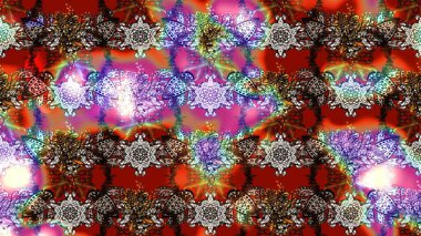 Raster illüstrasyonundaki çiçek desenli çizim. Suluboya tarzında kahverengi renkte çiçekler.