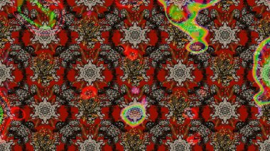 Çiçek rengi eskiz deseni. Raster çiçek izi. Klasik taslak çizimi.