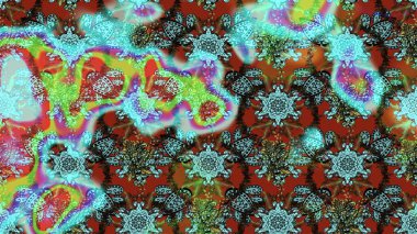 Çiçekler suluboya eskiz deseni. Raster Stili kumaş deseni.