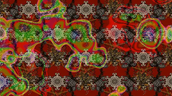 Küçük bir çiçekte eskiz deseni. Hoş bir çiçek geçmişi var. Güzel kumaş deseni. Raster illüstrasyonu.