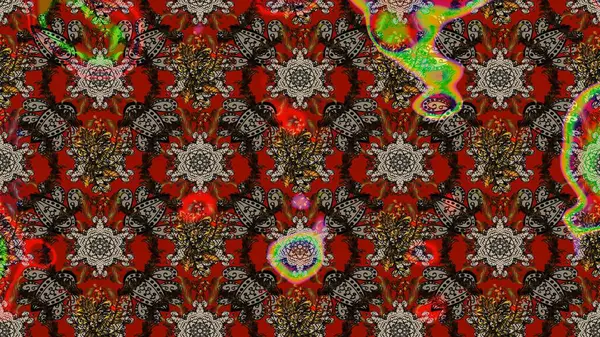 Çiçek rengi eskiz deseni. Raster çiçek izi. Klasik taslak çizimi.