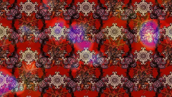 Çiçekli karalama şeklinde Raster çiçek deseni. Nazikçe, güzel çiçek arkaplanı. Kahverengi renkte çiçekler.