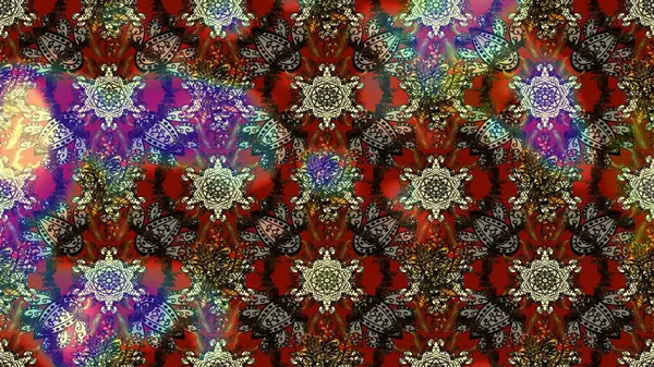 Kahverengi renkli şirin çiçek deseni. Raster Modaya uygun kumaş deseni. Renkli Bahar Teması eskiz kalıbı. Düz Çiçek Elementleri Tasarımı.