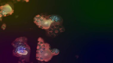 Çiçekli karalama şeklinde Raster çiçek deseni. Yumuşak, bahar çiçekli arka plan. Kahverengi renkte çiçekler.