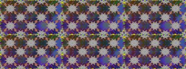 Küçük çiçekli basit, dikişsiz desen. Gri ve mor renkli şirin çiçekler. Moda baskısı, albüm, ambalaj kağıdı ve duvar kağıdı için zarif dekoratif süslemeler. Raster illüstrasyonu.