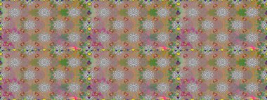 Çiçekli, suluboya desenli kusursuz çiçek deseni. Gri renkli çiçekler. Renkli Bahar Temalı, pürüzsüz bir arka plan. Düz Çiçek Elementleri Tasarım Raster illüstrasyonu.