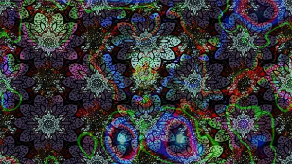 Renkli Bahar Teması eskiz kalıbı. Güzel çiçek deseni. Siyah renkli çiçekler. Düz Çiçek Elementleri Tasarımı.