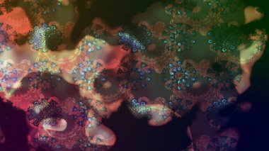 Şirin çiçekler. Çizgi çizimi kalıbı. Raster Moda kumaş deseni.