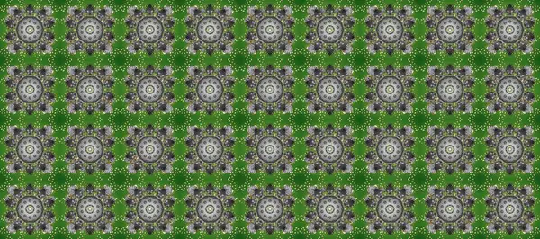 Kusursuz klasik altın desen. Raster geleneksel oryantasyon süsü. Altın desenli gri, yeşil ve altın elementli nötr renkler.