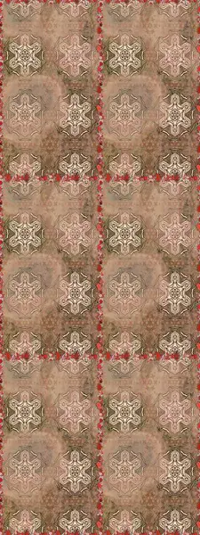 Raster dikişsiz çiçek deseni. Vadinin çiçekleri bej ve kahverengi renklerde.