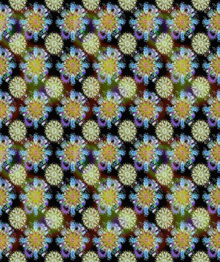 Tarafsız ve siyah renklerde çiçekler. Çiçeklerle kusursuz desen. Suluboya çizimi. El çizimi.