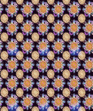 Raster illüstrasyonu. Siyah ve bej renklerde. Soyut çiçek desensiz arkaplan. Raster deseni. Küçük çiçekte sevimli çiçek deseni var..